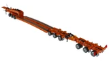 1:50 Scale Diecast Model of Fontaine Magnitude 80 - 3x3x3 Flat Level Deck Trailer - Orange 2010