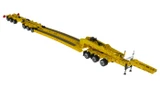1:50 Scale Diecast Model of Fontaine Magnitude 80 - 3x3x3 Flat Level Deck Trailer - Yellow 1021