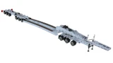 1:50 Scale Diecast Model of Fontaine Magnitude 80 - 3x3x3 Flat Level Deck Trailer - White