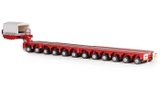 1:50 Scale Diecast Model of Scheuerle 12-Axle InterCombi Trailer - Rosso Red