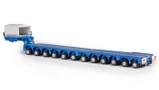 1:50 Scale Diecast Model of Scheuerle 12-Axle InterCombi Trailer - Light Blue