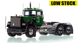 1:50 scale model of Mack Superliner Tandem Axle Tractor - Green over Black