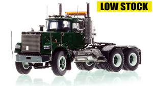 1:50 scale model of Mack Superliner Heavy Spec Tandem Axle Tractor - Green over Black