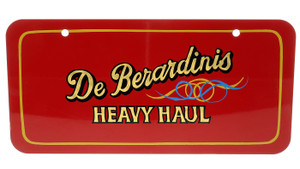 DeBerardinis Heavy Haul Hand-Painted License Plate DeBerardinis Heavy Haul Hand-Painted License Plate