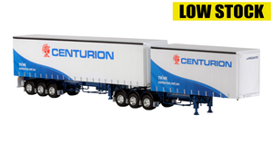1:50 scale diecast model of Freighter T-Liner B Double Trailer Set - Centurion Transport