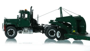 1:50 Scale Diecast Model of Green 6005 Mack R600 with Green 6005 Talbert 60-Ton Cableneck Lowbed with Single-Axle Dolly