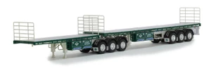 1:50 Scale Diecast Model of Hi-Quality Heavy Haulage - Freighter B Double Flat Top Trailer