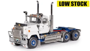1:50 scale model of Mack Superliner Cab Series 1 AU Day Cab - White over Blue