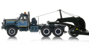 1:50 Scale Diecast Model of D.W. Ford Company 1964 Mack B-873 with Black Talbert 60T Lowbed Trailer