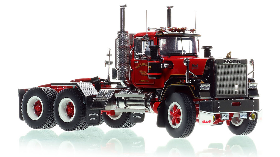 1:50 scale model of Tackaberry's Heavy Hauling 1987 Mack Superliner Tandem Axle Tractor