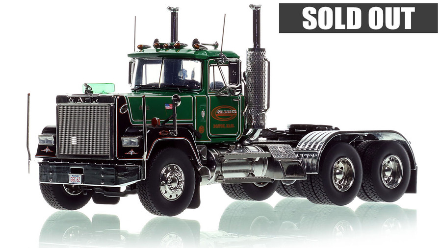 1:50 scale model of G. Greene Construction 1986 Mack Superliner Tandem Axle Tractor