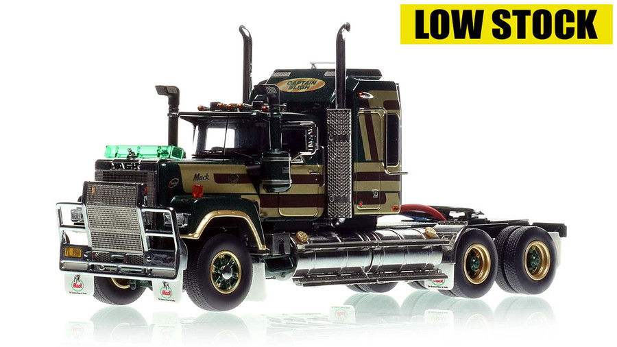 1:50 scale model of Mack Bicentennial Superliner II Tandem-Axle Sleeper - Captain Bligh AU by Drake Collectibles