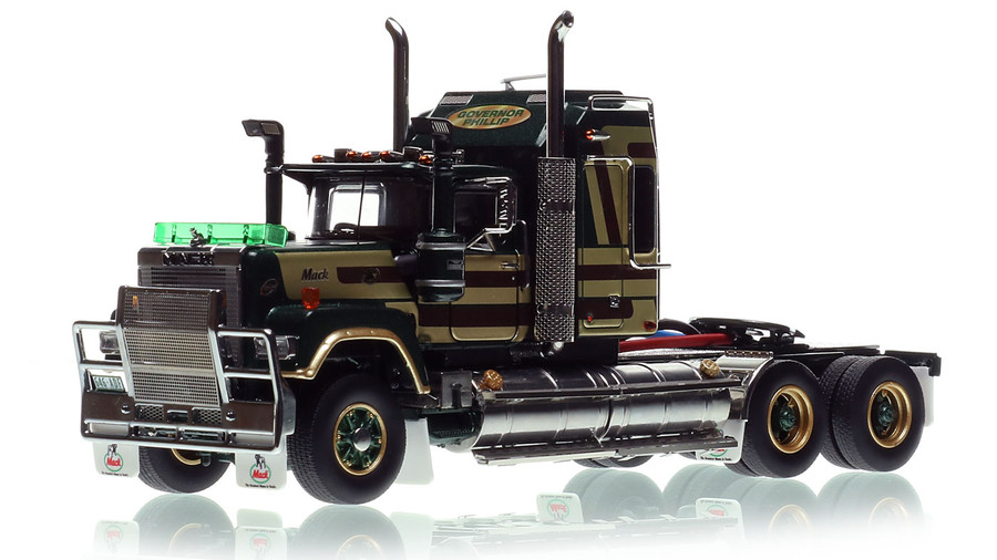 1:50 Scale Diecast Model of Mack Bicentennial Superliner II Tandem-Axle Sleeper - Governor Phillips AU
