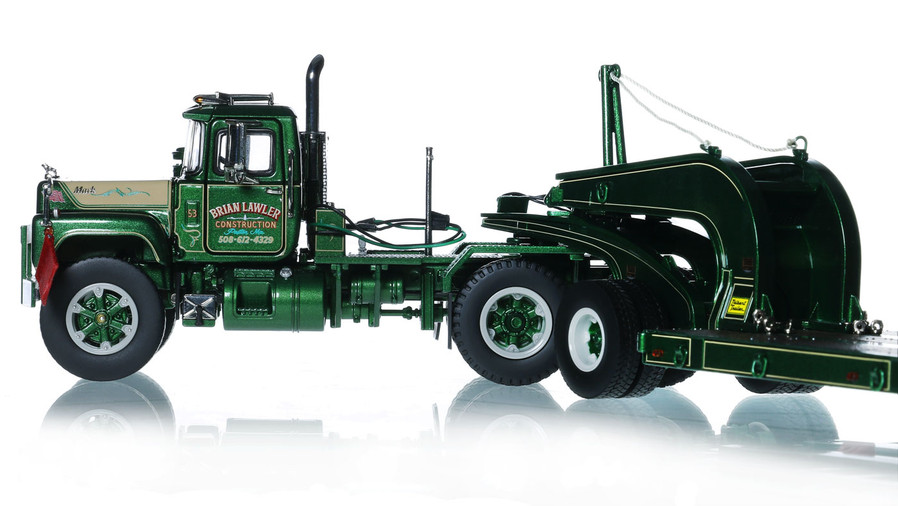 1:50 Scale Diecast Model of Brian Lawler Mack RD688SX with Talbert 60T Lowbed Trailer