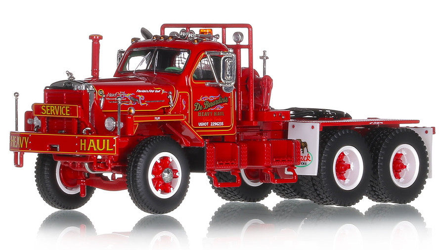 1:50 scale diecast model of DeBerardinis Heavy Haul Mack B-81 tandem axle tractor