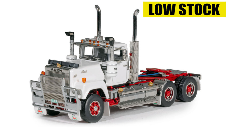 1:50 Scale Diecast Model of Mack Superliner Day Cab Series 1 - White over Red