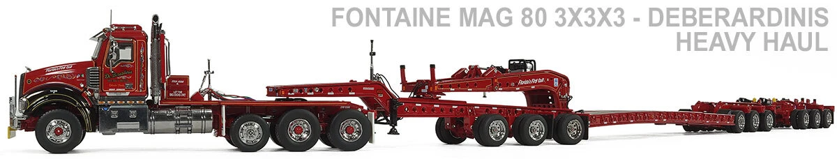 Recommended Trailer for 1:50 Scale Diecast Model of DeBerardinis Heavy Haul 2011 Mack Titan 117 Tri-Axle Tractor