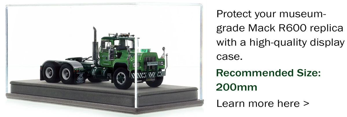 1:50 Scale Model of Aggregate & Cement Trucking 1989 Mack R688ST tandem axle tractor