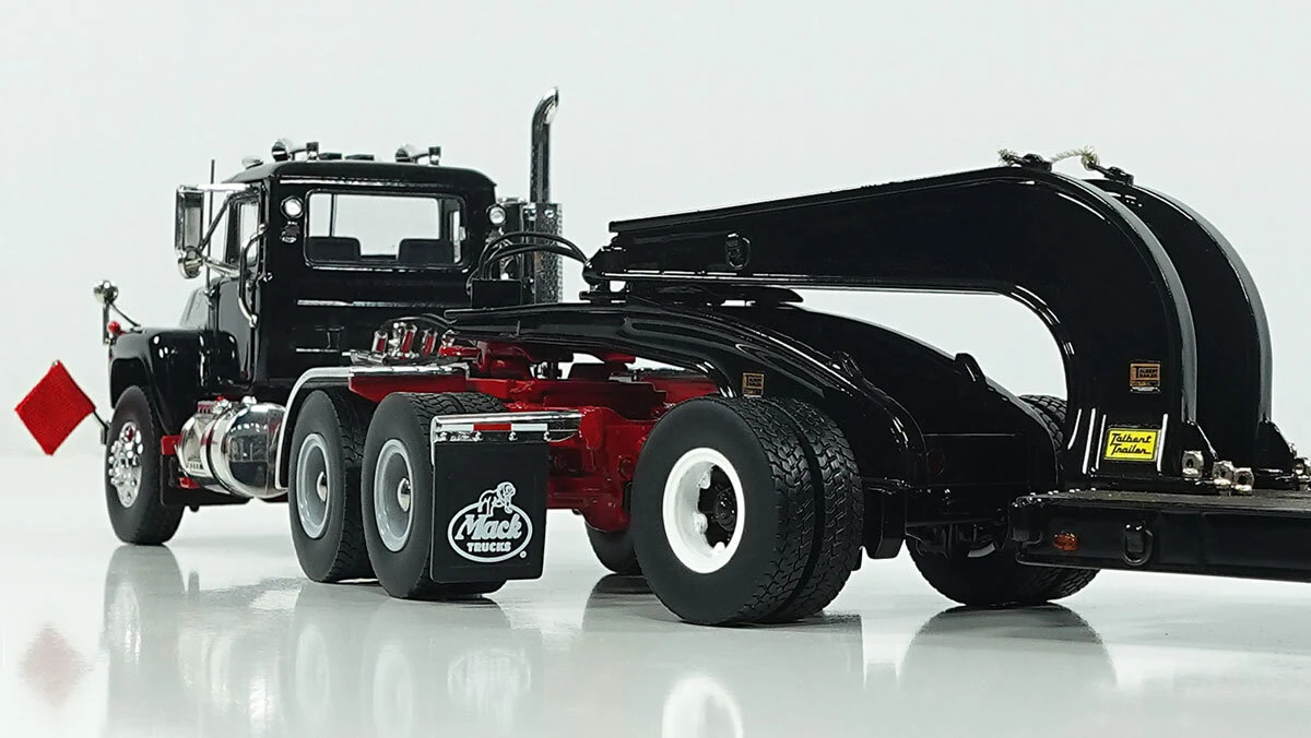 1960s Talbert 60-Ton Cableneck Lowbed with Single-Axle Dolly - Black