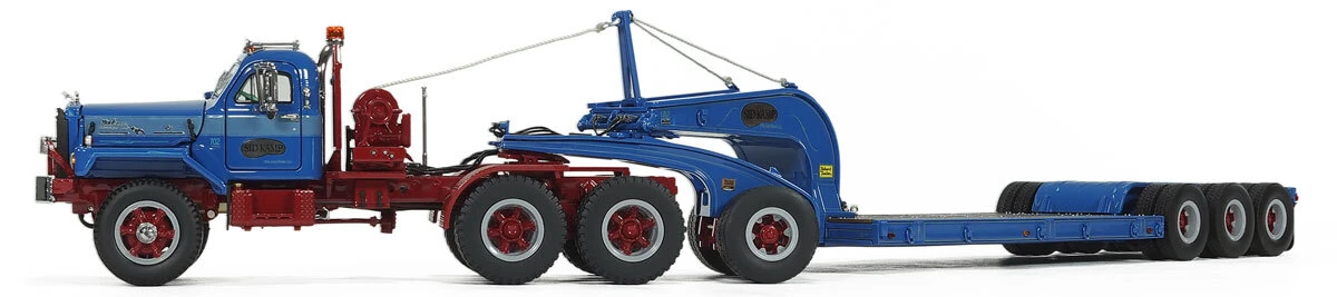 1:50 Scale Diecast Model of Sid Kamp Trucking 1964 Mack B-81 with Talbert 60T Lowbed Trailer