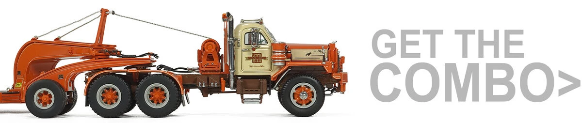 1:50 Scale Diecast Model of D. Mauro & Sons 1965 Mack B-87 with Talbert 60-Ton Lowbed Trailer