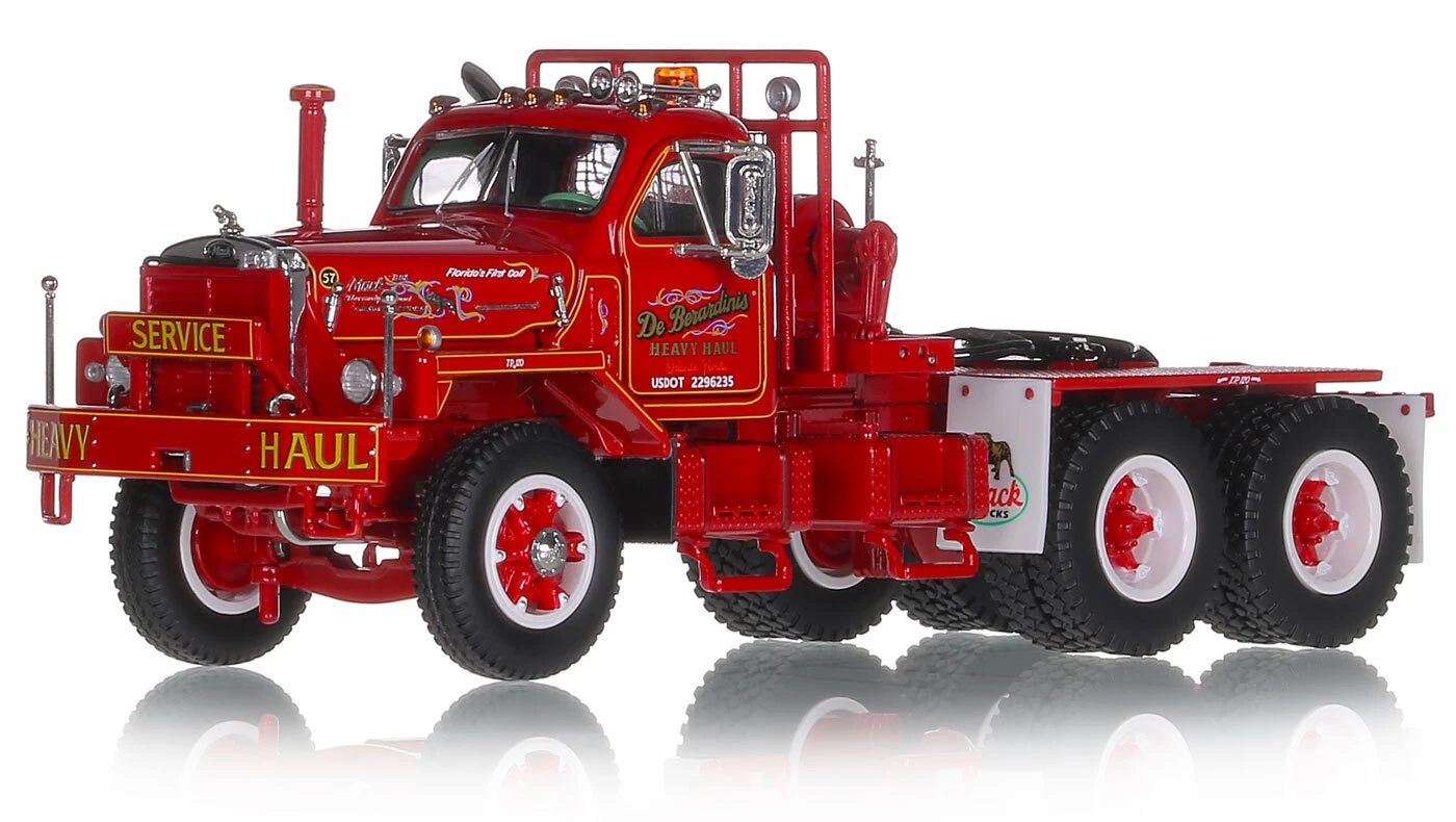 1:50 Scale Diecast Model of DeBerardinis Heavy Haul Mack B-81 Tandem Axle Tractor