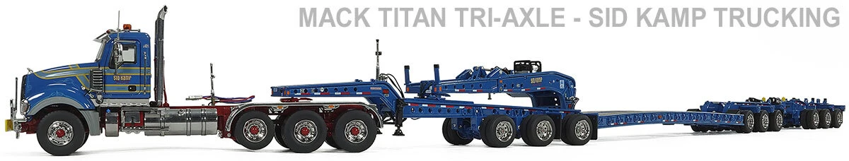 Tractor for 1:50 Scale Diecast Model of Sid Kamp Trucking Fontaine Magnitude 80 - 3x3x3 Flat Level Deck Trailer