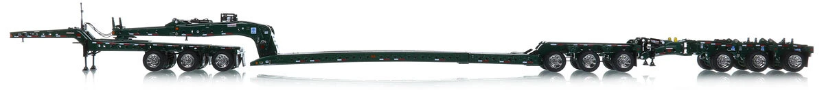 1:50 Scale Diecast Model of Fontaine Magnitude 80 - 3x3x3 Flat Level Deck Trailer - Green 6005