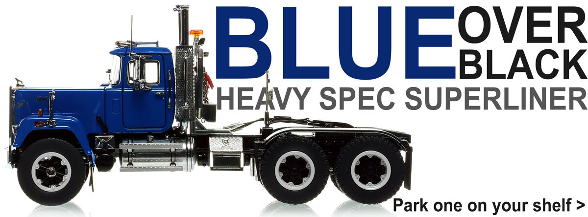 Mack Superliner Heavy Spec Tandem Axle Tractor - Blue over Black