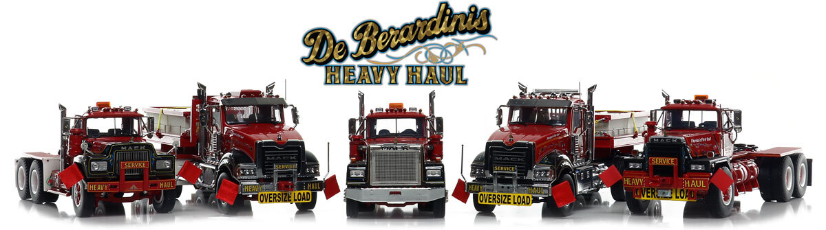 Shop the full line of 1:50 scale diecast models of DeBerardinis Heavy Haul Mack Trucks