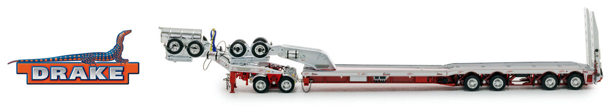 1:50 scale models of Drake Trailers Swingwing and Steerable Low Loaders by Drake Collectibles