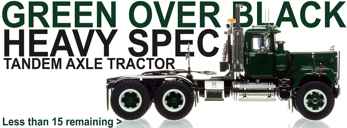  Mack Superliner Heavy Spec Tandem Axle Tractor - Green over Black