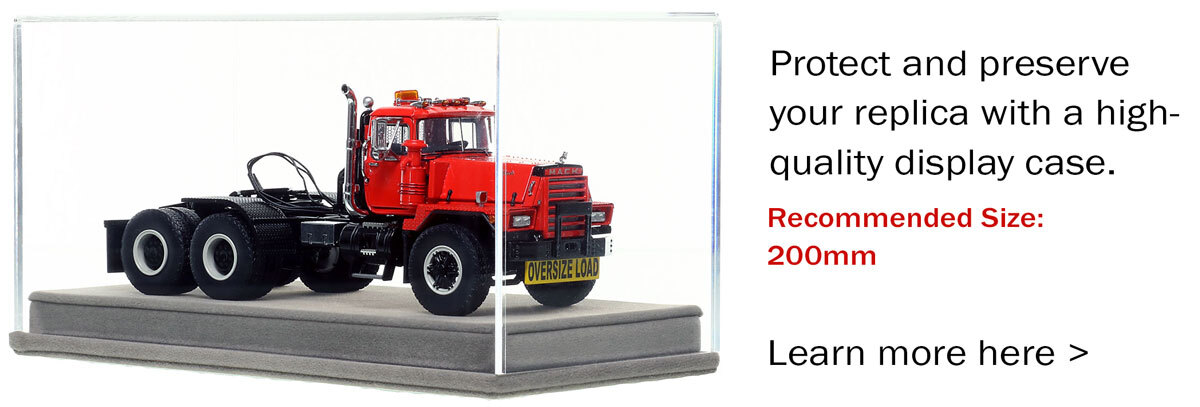 Display Case for Mack RD800 Tandem Axle Tractor - Red over Black