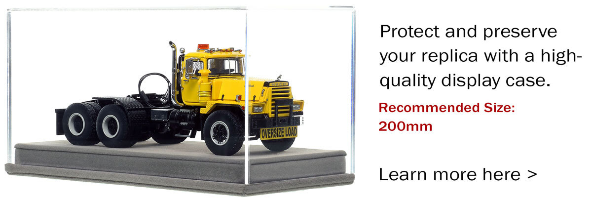Display Case for Mack RD800 Tandem Axle Tractor - Yellow over Black