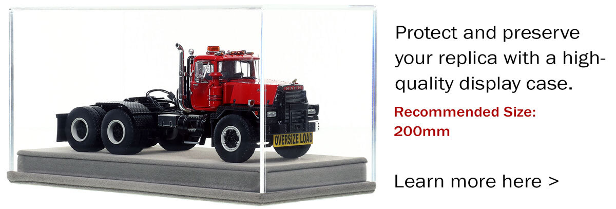 Display Case for Mack RD800 Tandem Axle Tractor - DHH Red over Black