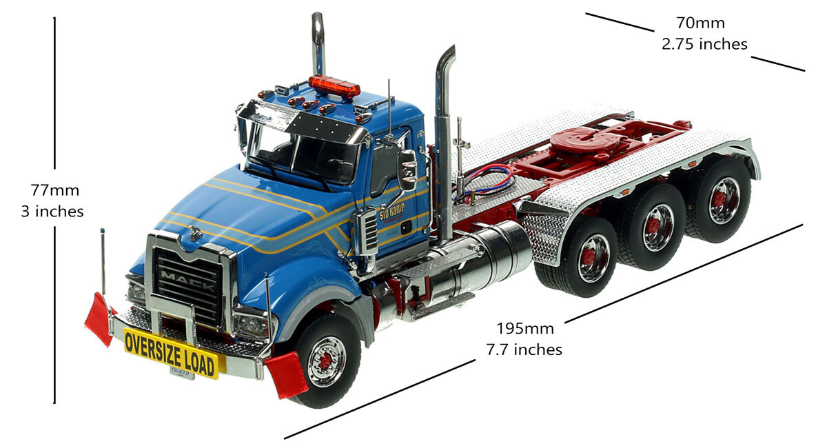 Heavy Haul Replicas Sid Kamp Trucking 2018 Mack Titan Tri-axle Tractor