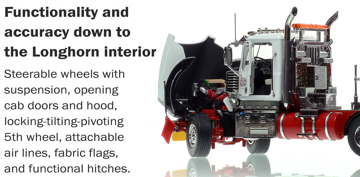 More functionality of 1:50 scale  T.J. Potter Trucking Mack Titan Tri-axle Tractor