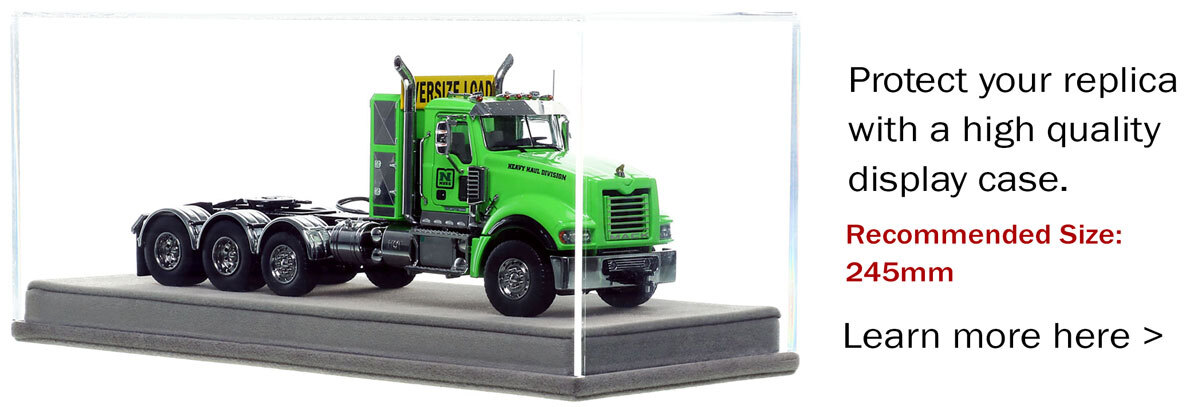 Display Case for 1:50 Scale Diecast Model of Nuss Truck & Equipment 2014 Mack Titan Tri-axle Tractor