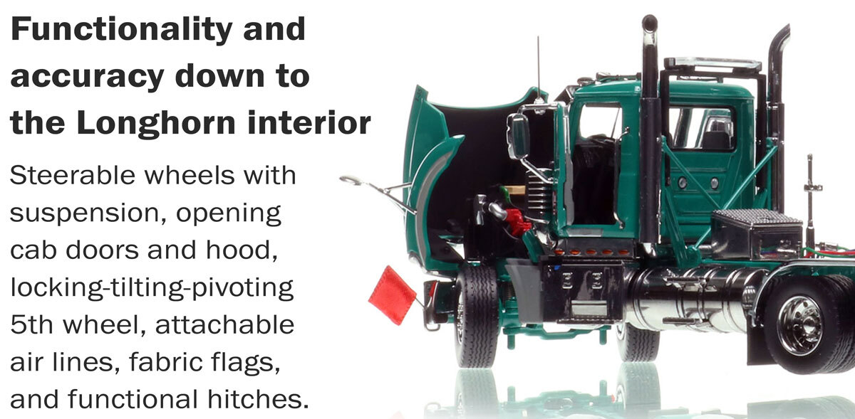 More functionality of 1:50 scale Cardi Construction Industries 2014 Mack Titan Tri-axle Tractor