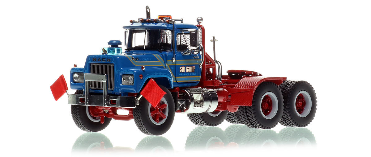 1:50 scale diecast model of Sid Kamp Trucking 1987 Mack RD688SX tandem axle tractor