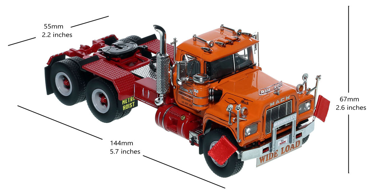 Heavy Haul Replicas Ram Rock Contracting Company 1985 Mack R686SX