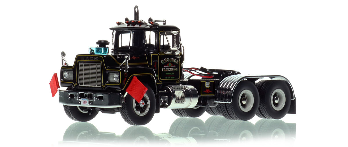 1:50 scale diecast model of D. Rounds Trucking 1979 Mack R686 tandem axle tractor