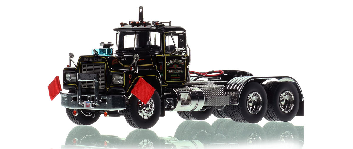 1:50 scale diecast model of D. Rounds Trucking 1988 Mack R688 tandem axle tractor