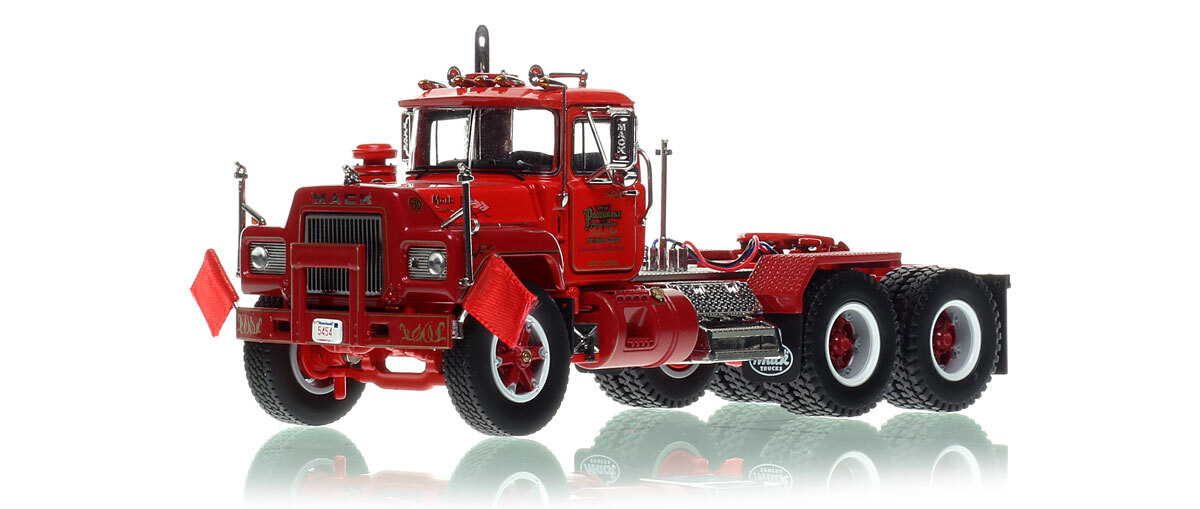 1:50 scale diecast model of Podgurski Corporation 1979 Mack R686SX tandem axle tractor