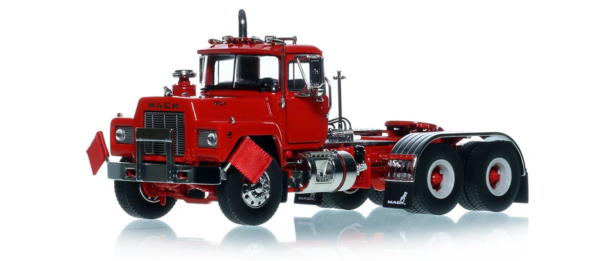 1:50 scale diecast model of  Mack R600 Tandem Axle Tractor - Viper Red