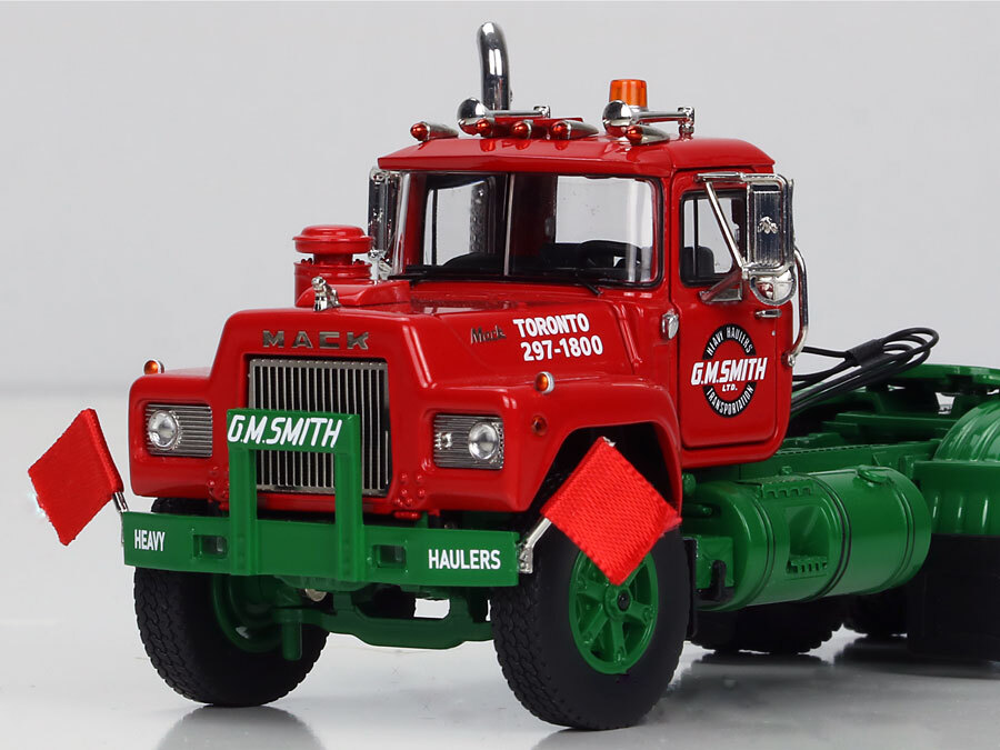 1:50 scale diecast model of G.M. Smith Mack R600 Tandem Axle Tractor