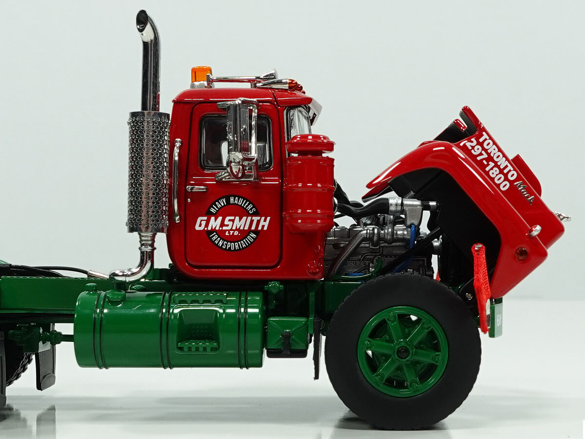 1:50 scale diecast model of G.M. Smith Mack R600 Tandem Axle Tractor
