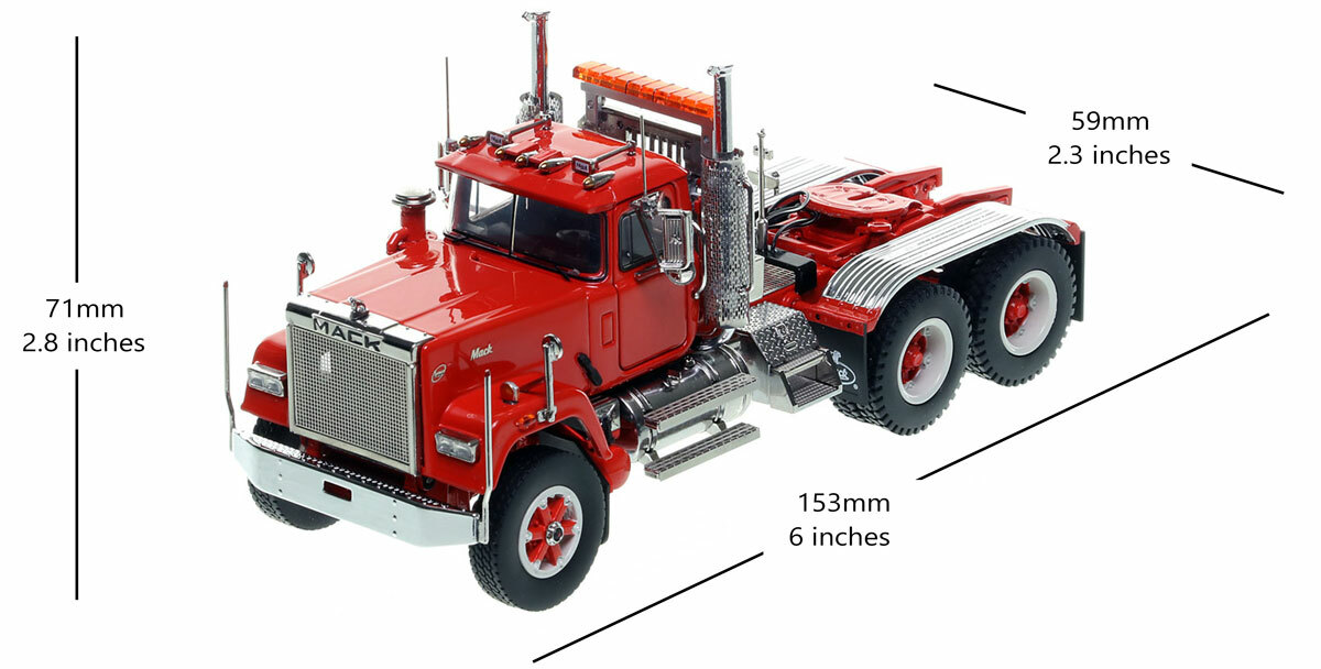 Mack Superliner Heavy Spec Tandem Axle Tractor - Red over Red Specs