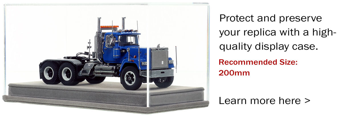 Display Case for Mack Superliner Heavy Spec Tandem Axle Tractor - Blue over Black