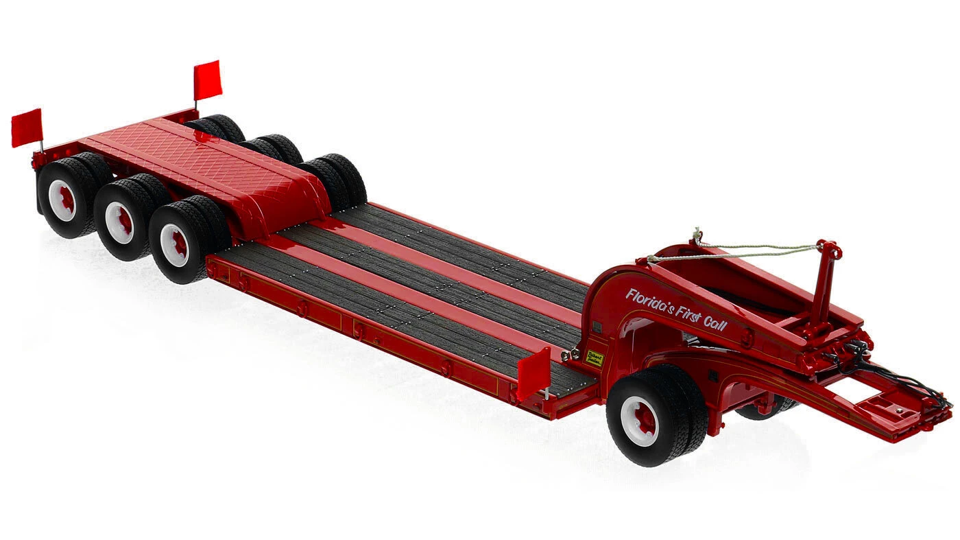 1:50 Scale Diecast Model of 1960s Talbert 60-Ton Cableneck Lowbed with Single-Axle Dolly - DeBerardinis Heavy Haul